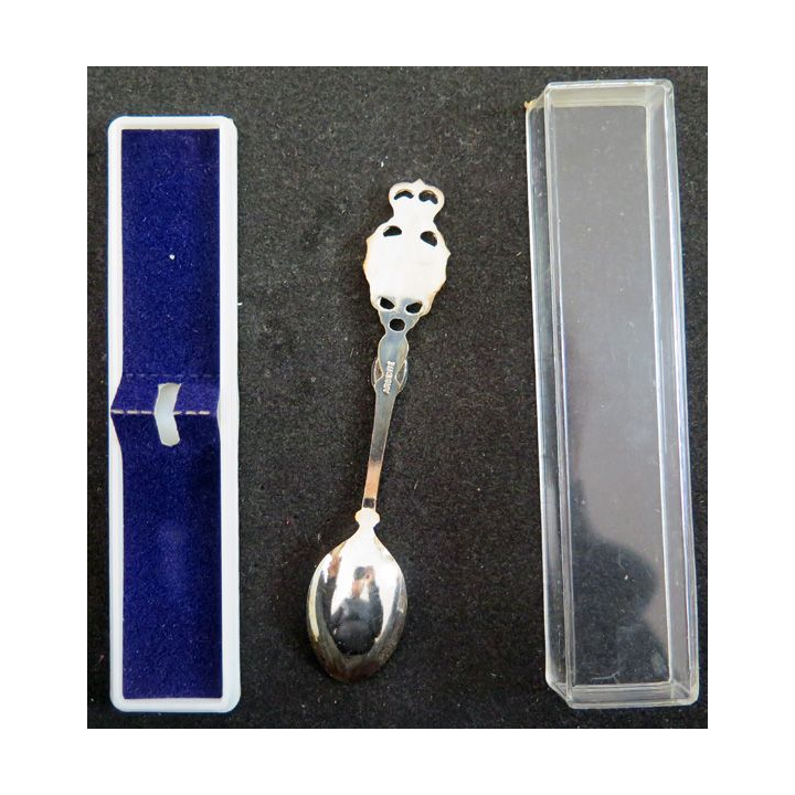 PETITE CUILLERE de collection argentée de Annecy dans sa boite