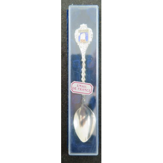 PETITE CUILLERE de collection argentée et émaillée de Ploumanac'h dans sa boite