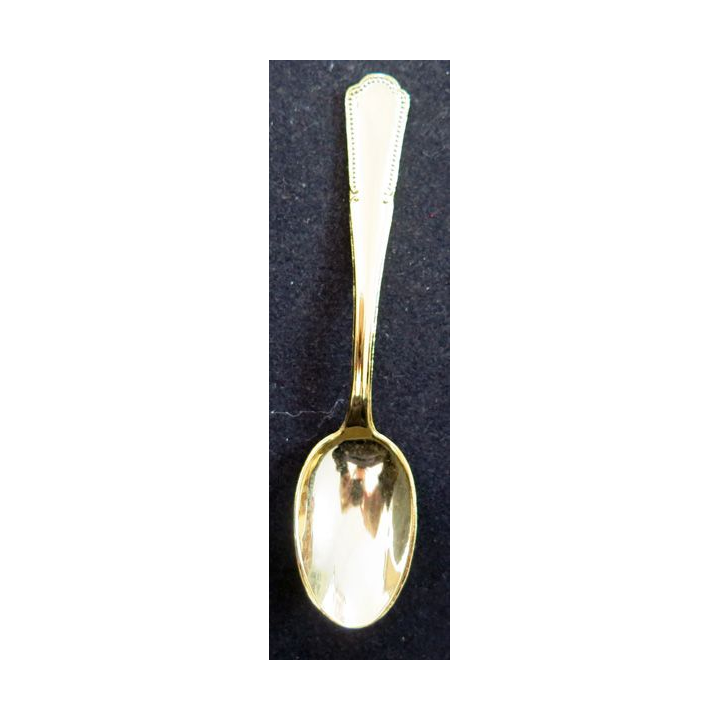 PETITE CUILLERE de collection dorée avec l'initiale P sur le manche