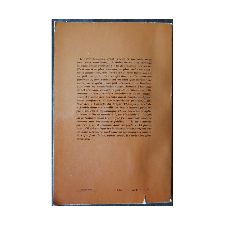 Le 36° dessous de Pierre Daninos aux Editions Hachette