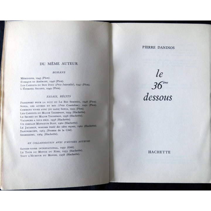Le 36° dessous de Pierre Daninos aux Editions Hachette