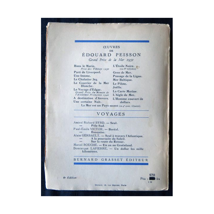 Pôles L'étonnante aventure de Roald Amundsen de Edouard Peisson aux Editions Grasset 1953