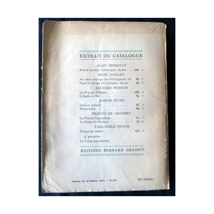 Boréal de Paul-Emile Victor aux Editions Grasset 1946