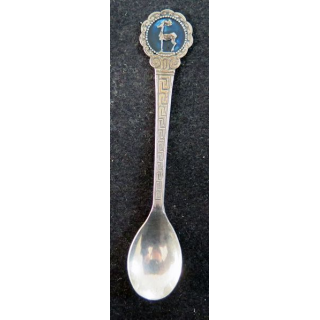 PETITE CUILLERE de collection argentée avec cervidé
