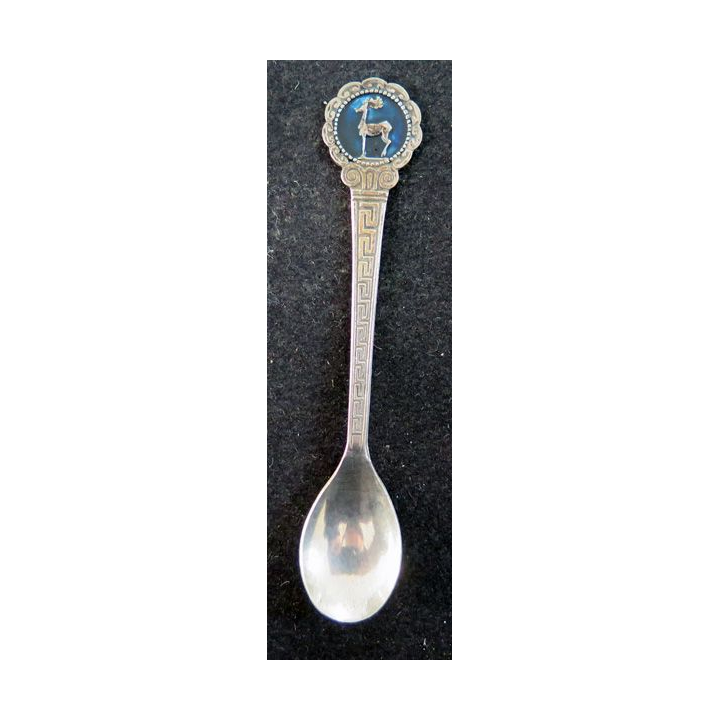 PETITE CUILLERE de collection argentée avec cervidé