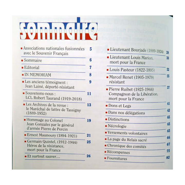 Le Souvenir Français N° 526 : bulletin Avril 2022