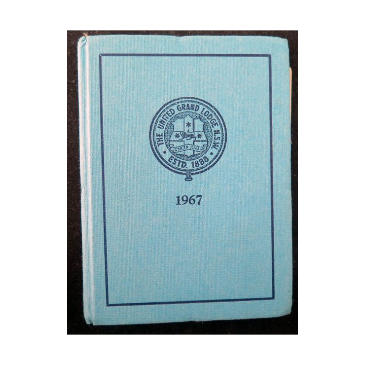 Franc-Maçonnerie : Constitutions de l'United Grand Lodge of New South Wales à Sydney 1967 211 pages