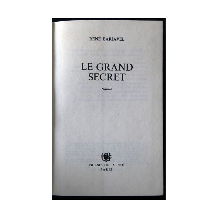 Le grand secret de René Barjavel aux Editions Presses de la Cité