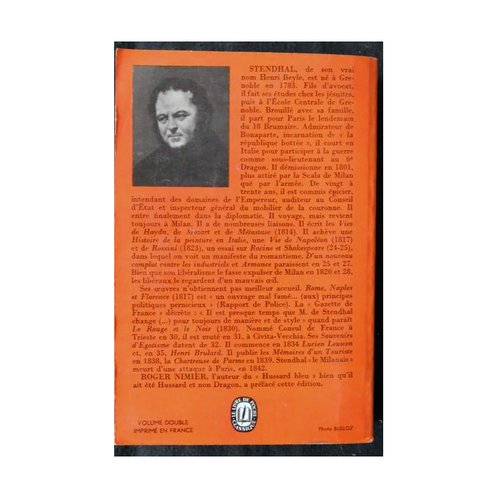 Le rouge et le noir texte intégral de Stendhal aux Editions Le Livre de Poche