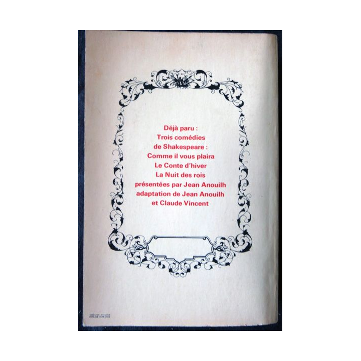 Roméo et Juliette, Le marchand de Venise de Shakespeare aux Editions Le Livre de Poche