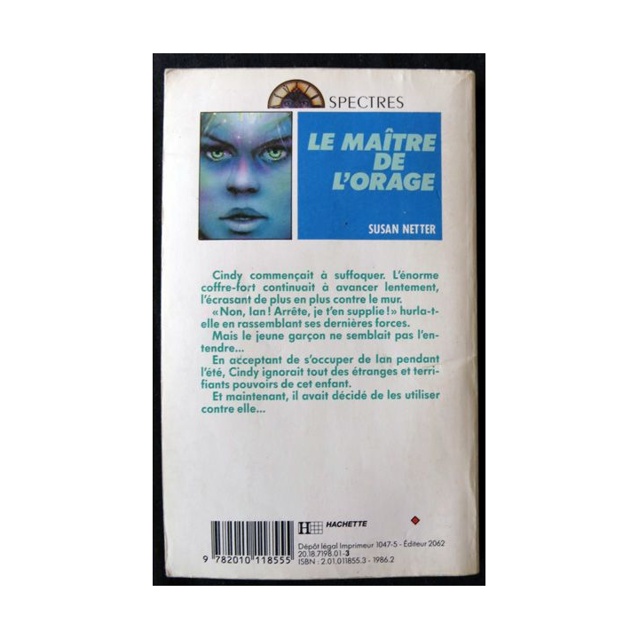 Le maître de l'orage de Susan Netter aux Editions Spectres Haute Tension