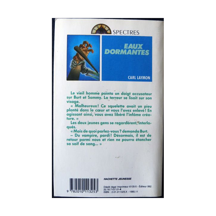 Eaux dormantes de Carl Laymon aux Editions Spectres Haute Tension