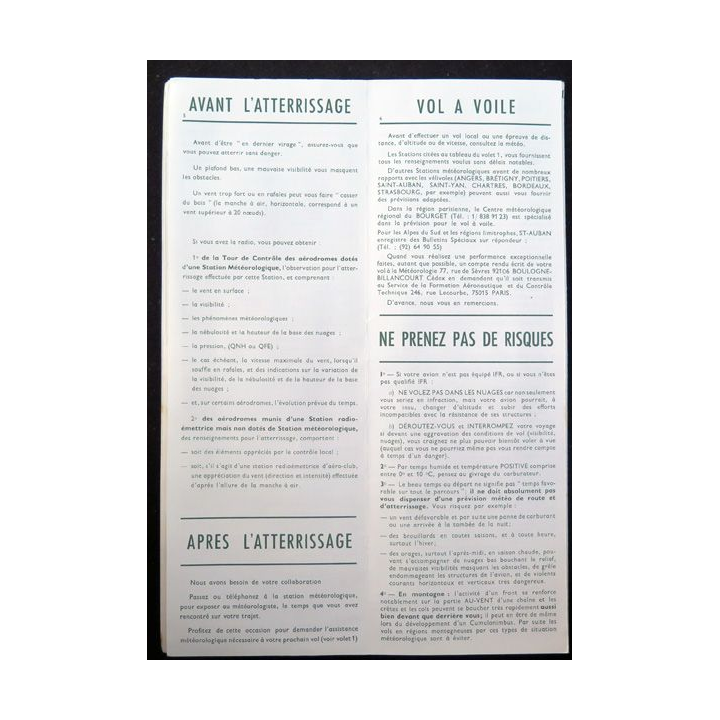 Principaux codes météorologiques aéronautiques 1983