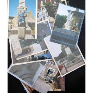 Lot de plus de 25 photos de monuments aux morts de nos villes et communes