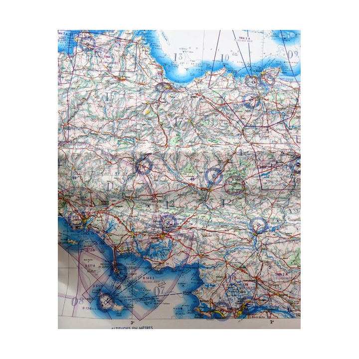 Carte aéronautique de Caen Feuille n° 1 au 1:500 00 0ACI 1983