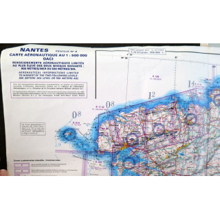 Carte aéronautique de Nantes Feuille n° 1 au 1:500 00 0ACI 1983