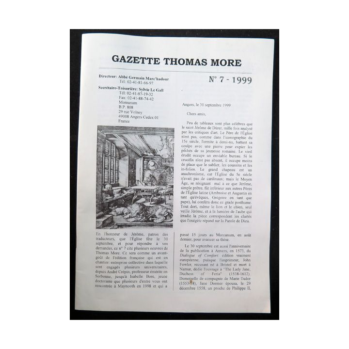 Gazette Thomas More n° 7 - 1999