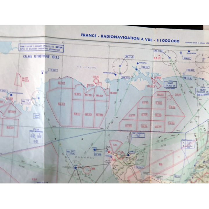 Carte aéronautique Feuille N - W 3° édition 1982