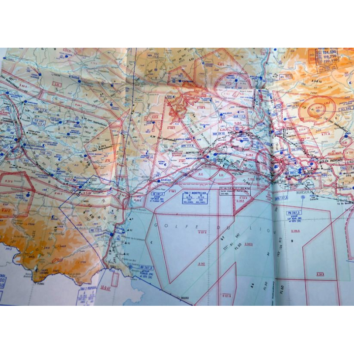 France : Radionavigation à vue 1/1 000 000 Feuille S - E 1° édition 1984
