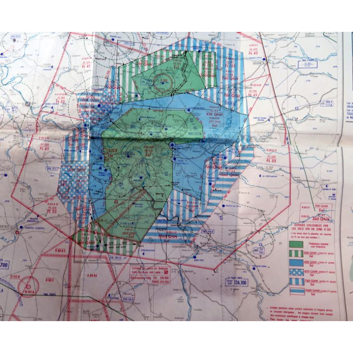 France : Radionavigation à vue Spécial région parisienne 1/ 500 000 Feuille S - E  1982