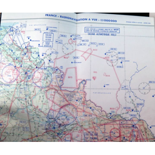 France : Radionavigation à vue 1/1 000 000 Feuille N - E 1982