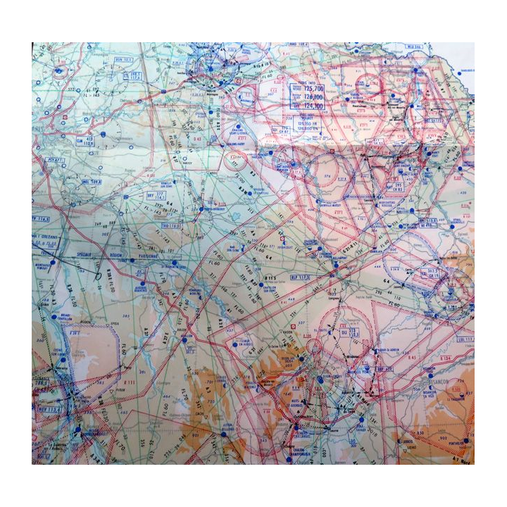 France : Radionavigation à vue 1/1 000 000 Feuille N - E 1982