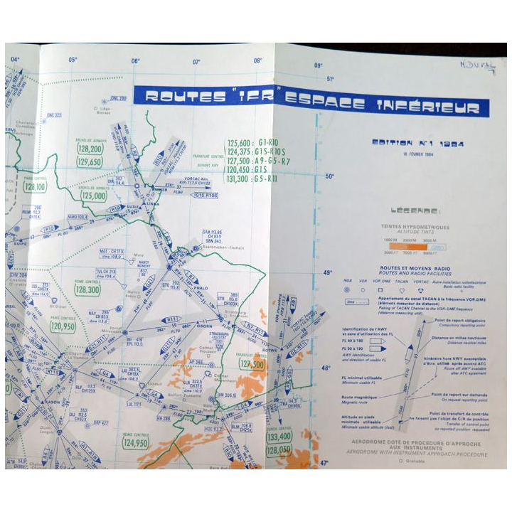 France : Routes "IFR" espace intérieur 1° édition 1984