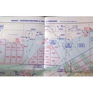 France : Radionavigation à vue 1/1 000 000 Feuille N - W 12 Mai 1983