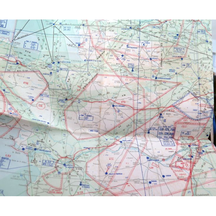 France : Radionavigation à vue 1/1 000 000 Feuille N - W 12 Mai 1983