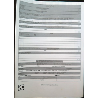 Carnet de feuilles de plan de vol aéronautique
