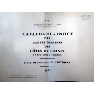 Catalogue - Index des cartes marines des côtes de France et des côtes voisines 1971