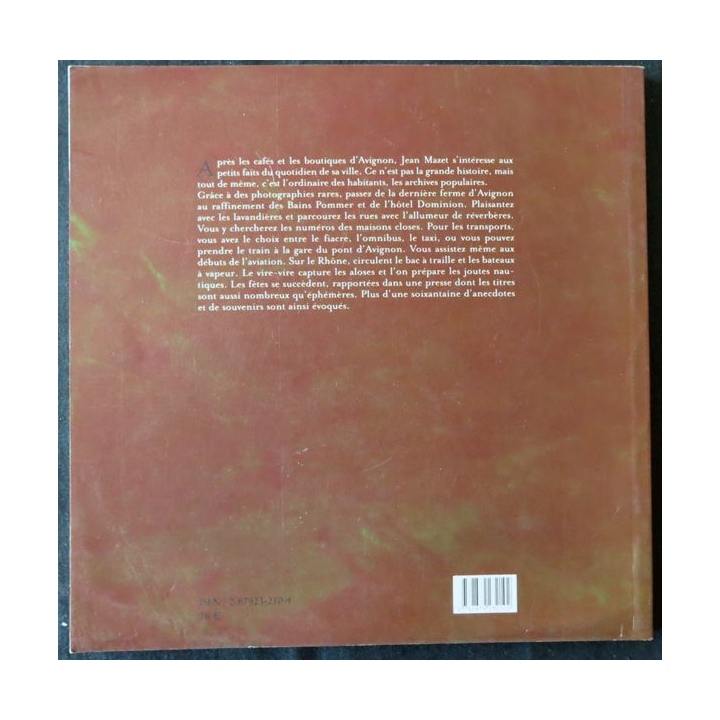Avignon clichés du passé de Jean Mazet aux Editions Barthelemy Avignon