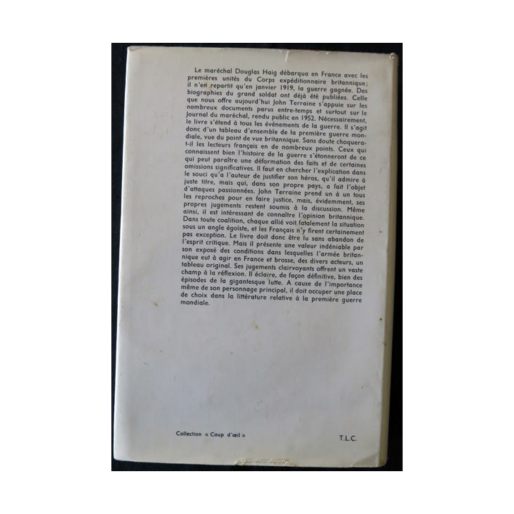 Douglas Haig soldat de métier de John Terraine aux Editions Presses de la Cité