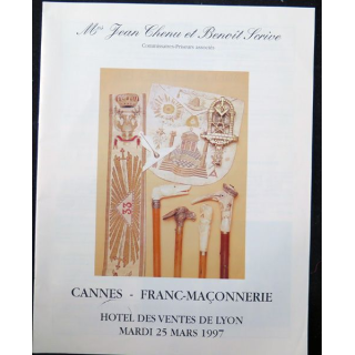 Catalogue vente aux enchères J. Chenu et B. Scrive Cannes Fran-maçonnerie Lyon 1997