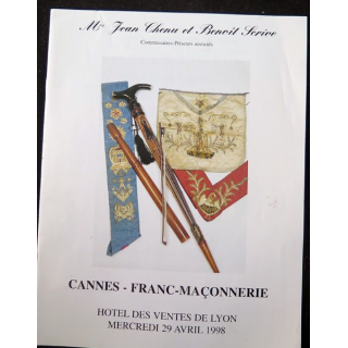 Catalogue vente aux enchères J. Chenu et B. Scrive Cannes Fran-maçonnerie Lyon 1998