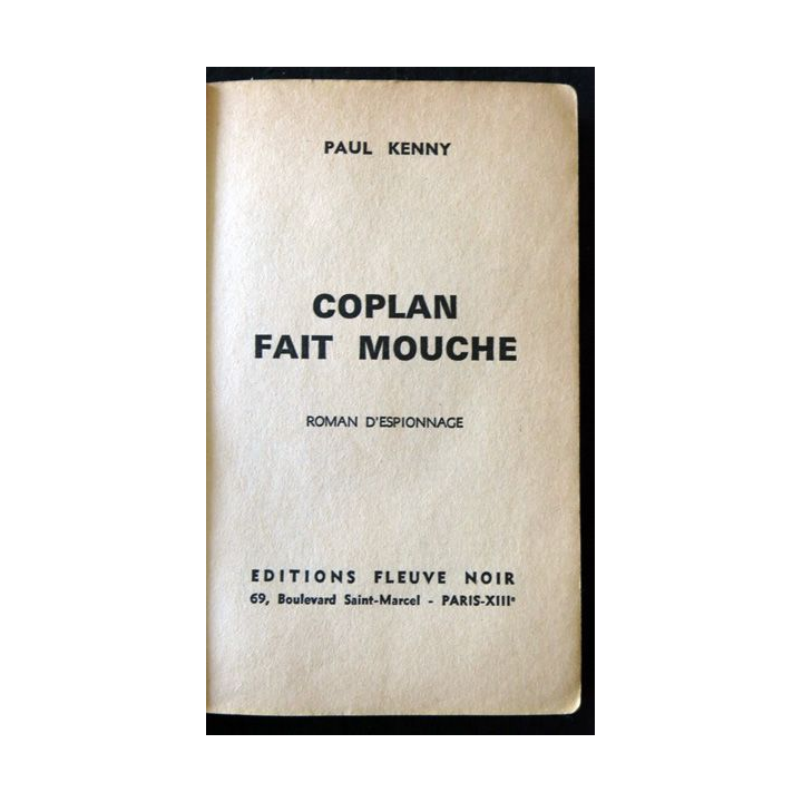 Coplan fait mouche de Paul Kenny aux Editions Fleuve Noir