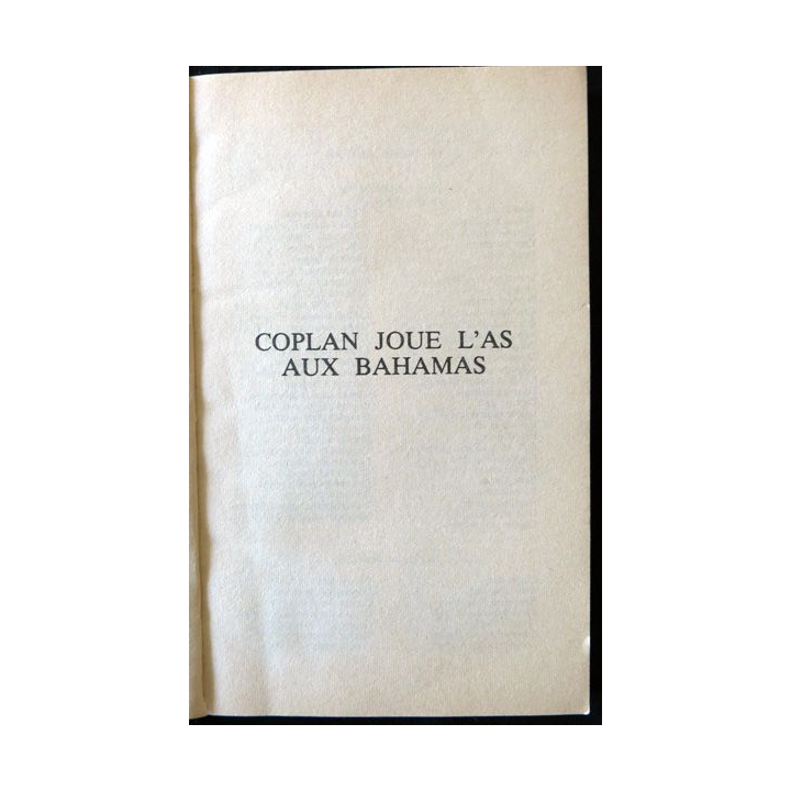 Coplan joue l'as aux Bahamas de Paul Kenny aux Editions Fleuve Noir
