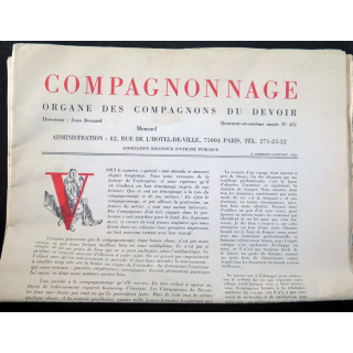 Numéro spécial Compagnonnage des compagnons du devoir n° 451