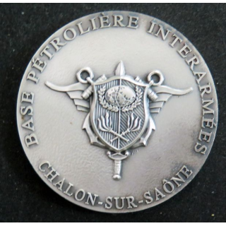 SEA : médaille de table attribuée 7,5 cm diamètre de la Base Pétrolière Interarmées Chalons Sur Saône