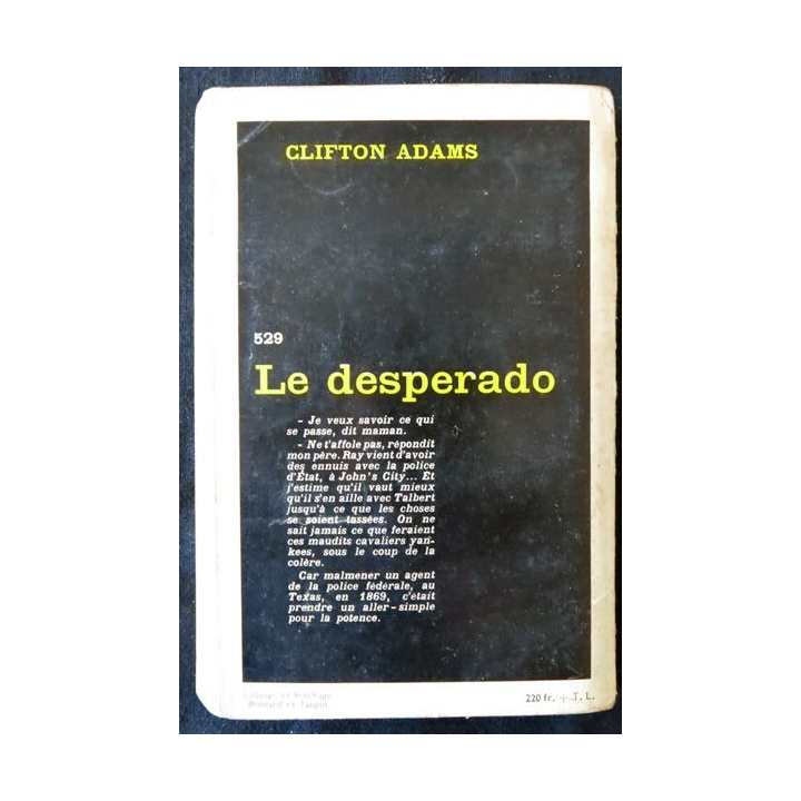 Série Noire : Le Despérado de Clifton Adams aux Gallimard