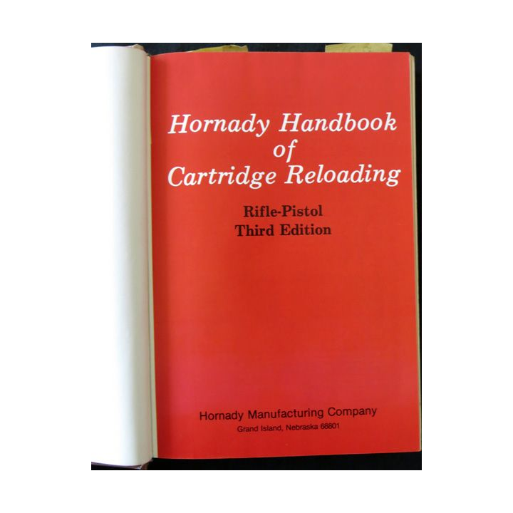 Rifle-Pistol Third Edition de Joyce W. Hornady aux Editions Hornady Handbook