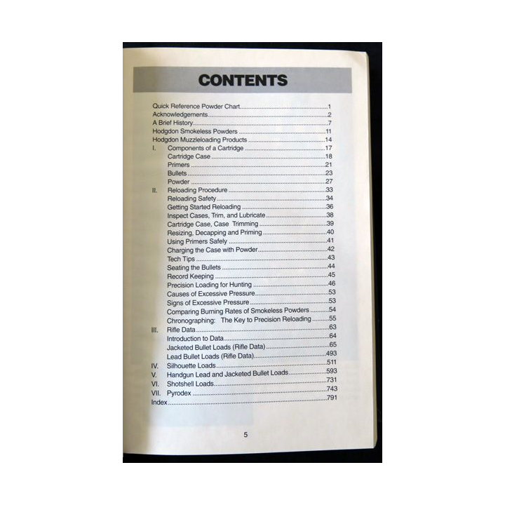 Data Manual du R.E. Hodgdon aux Editions Hodgdon Edition