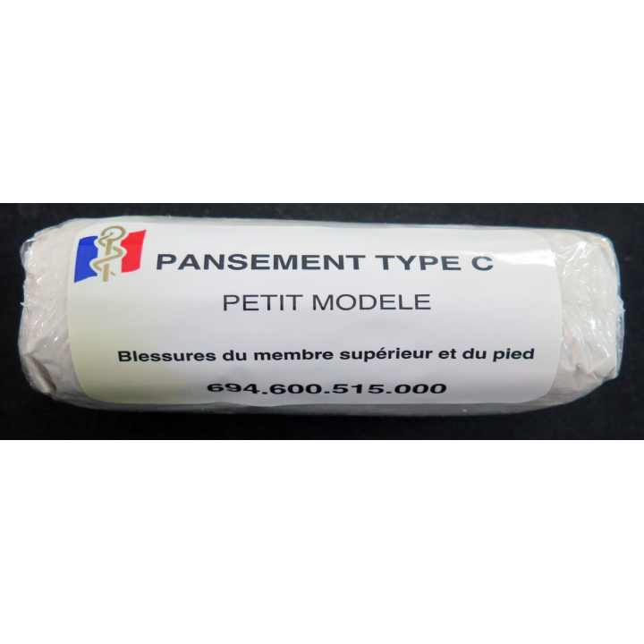 Pansement Type C petit modèle blesdsures du membre supérieur et du pied