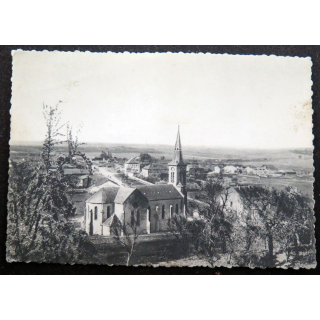 Carte postale de l'Eglise de Sancy et l'école des missions 1943