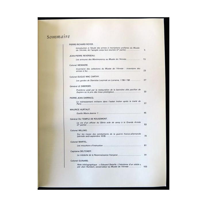 Revue de la société des amis du Musée de l'Armée N°84 - 1980