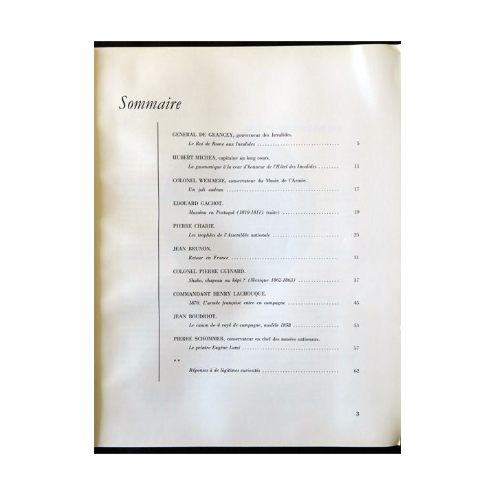 Revue de la société des amis du Musée de l'Armée N°74 - 1970