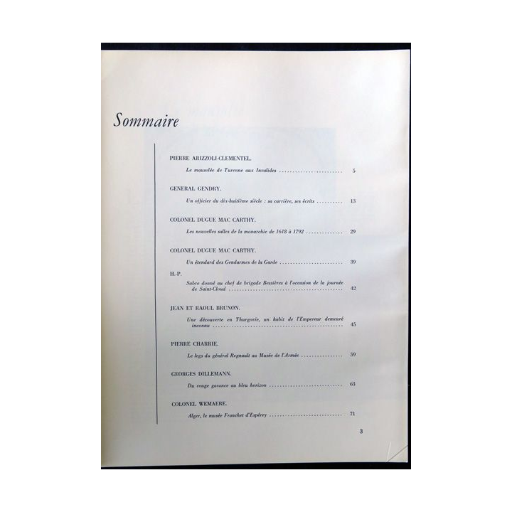 Revue de la société des amis du Musée de l'Armée N°76 - 1972