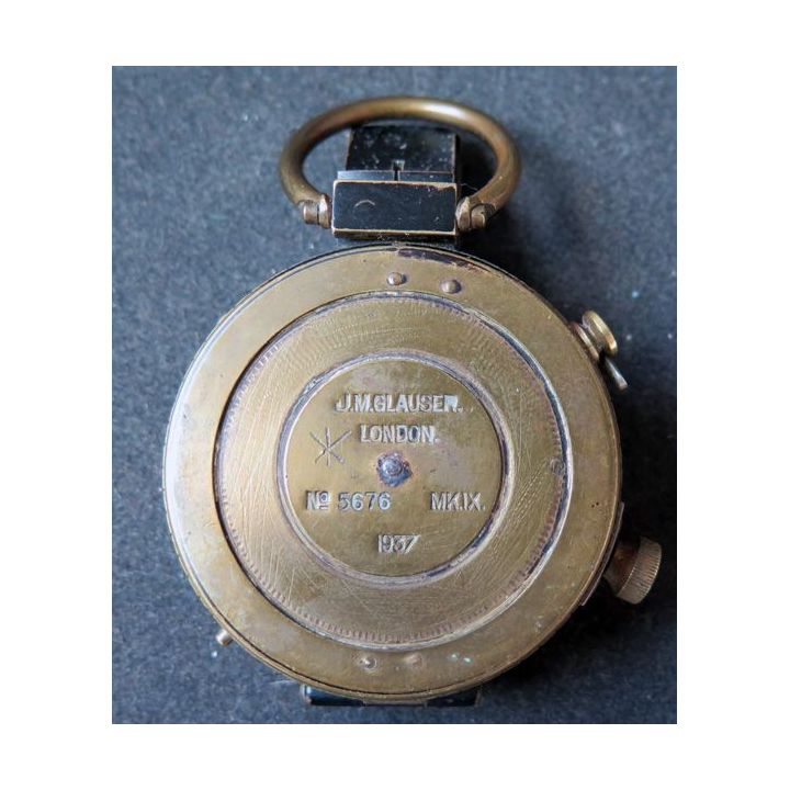 Boussole militaire anglaise MK.IX. 1937 J.M GLAUSER LONDON n° 5676 