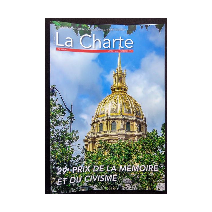 LA CHARTE N° 2 Avril, mais juin 2023 29° prix de la mémoire et du civisme