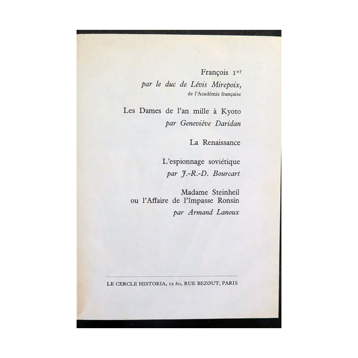 Le Cercle Historia François 1° / ... / La Renaissance / L'espionnage soviétique / Madame Steinheil